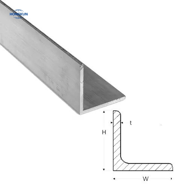 Barre d'acier d'angle A36 SS400 Q345b Mme, angle de fer laminé à chaud, profil en acier d'angle encoché